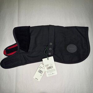 Barbour Quilted Black / Red Tartan Waxed Dog Coat